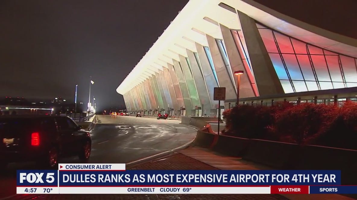 Dulles International Airport ranked most expensive